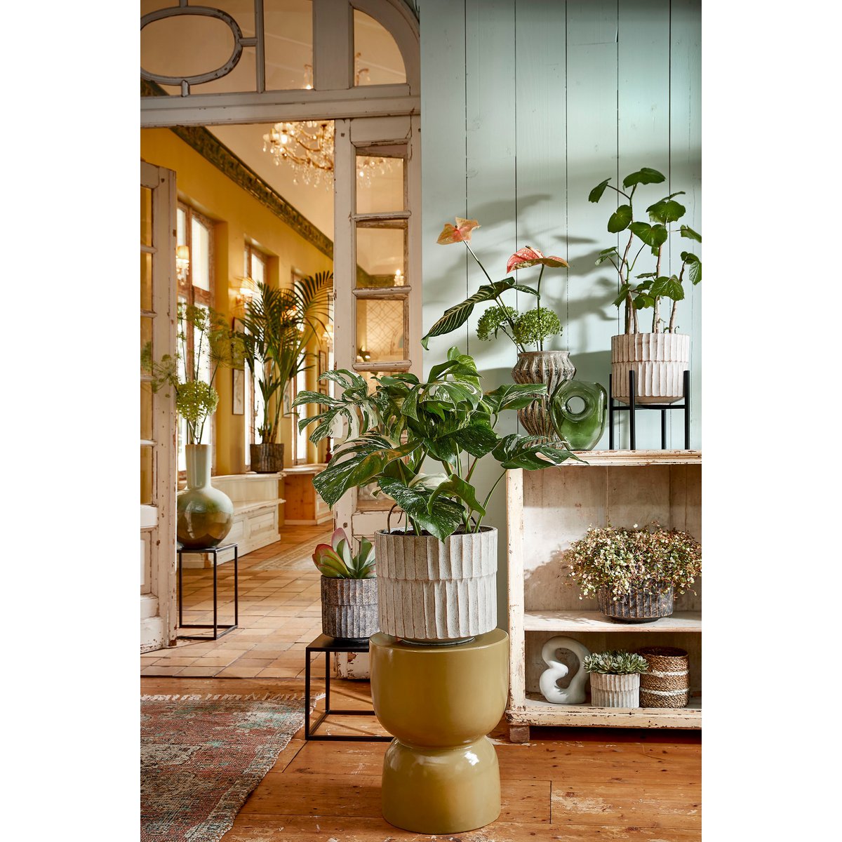 Mica Decorations - Jay Vase - L18 x B8 x H23 cm - Glas - Hellgrün