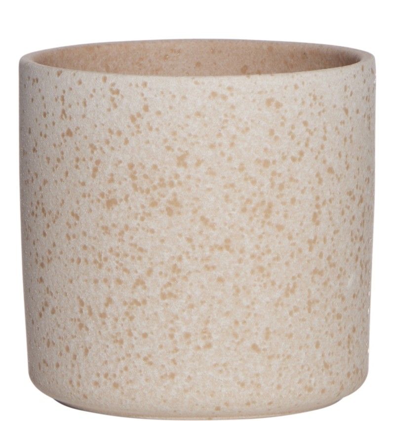 Linen & More - Bloempot 'Cylinder' (10cm, Offwhite)