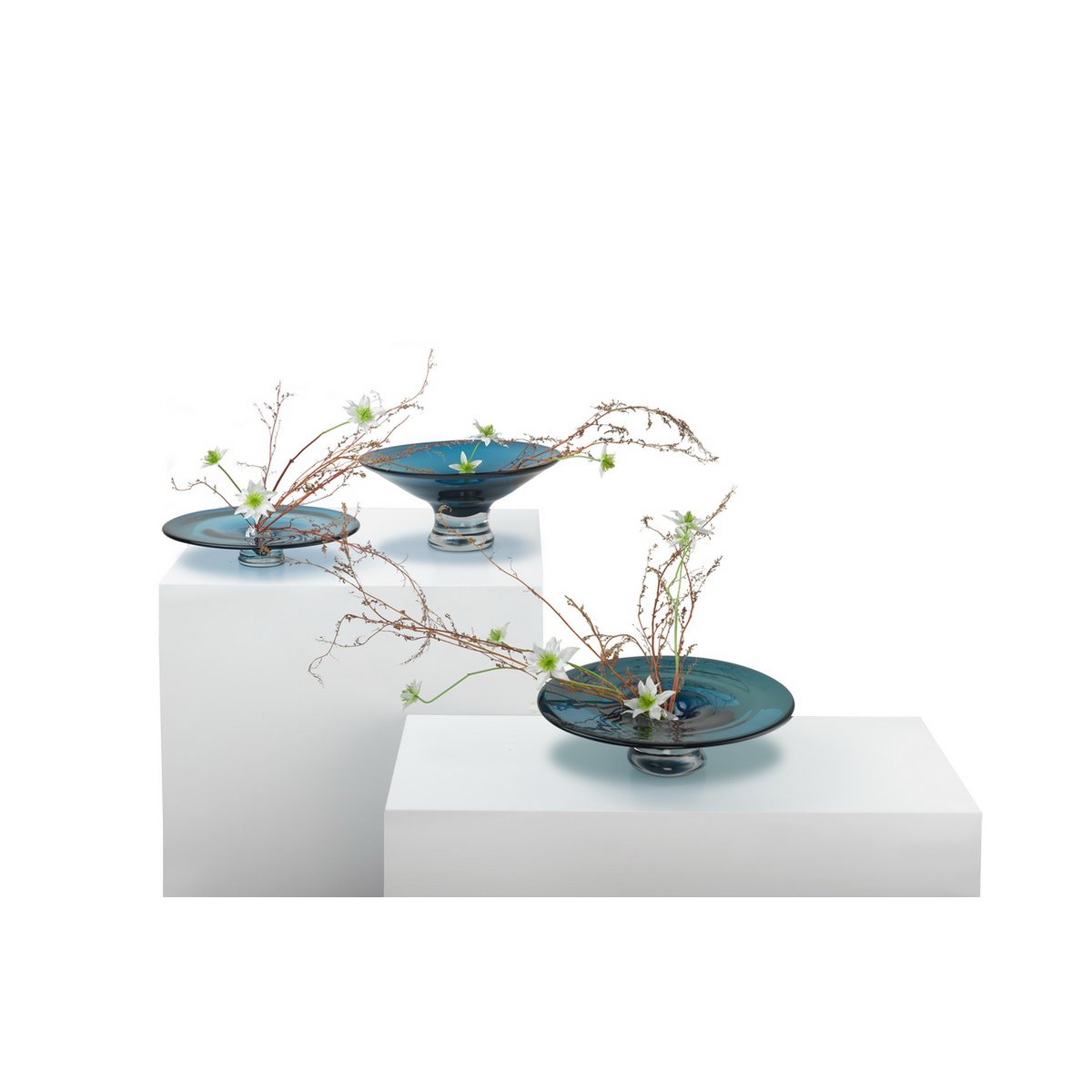 Element Accessories - Ronde conische vaas of schaal, diepinktblauw kleur: ALAIN