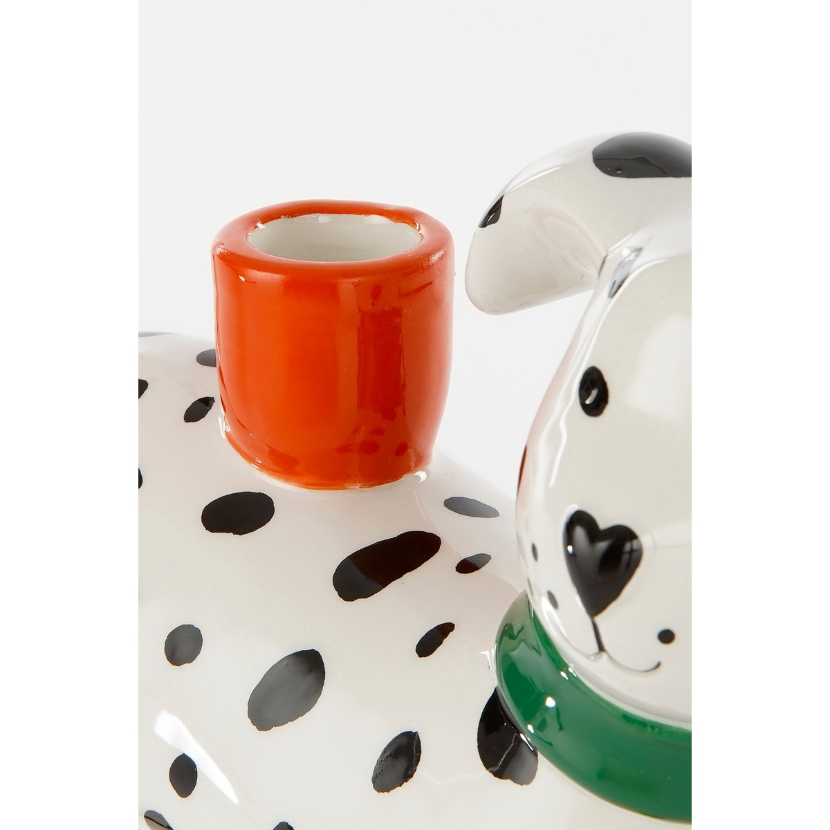 Mica Decorations – Kerzenständer Hund – L25,5 x B10,5 x H26,5 cm – Keramik – Weiß