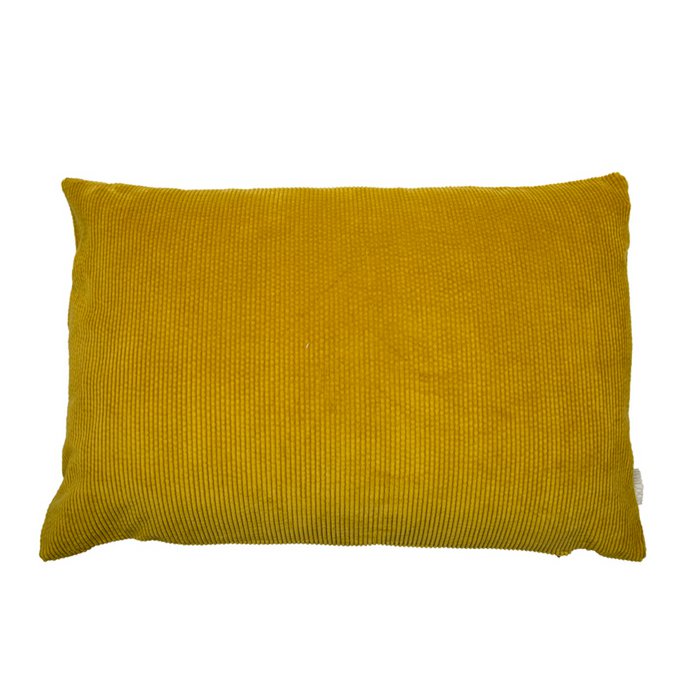 Mrs. Bloom - Vintage corduroy sierkussen 'Julia' (60cm x 40cm, Oker)