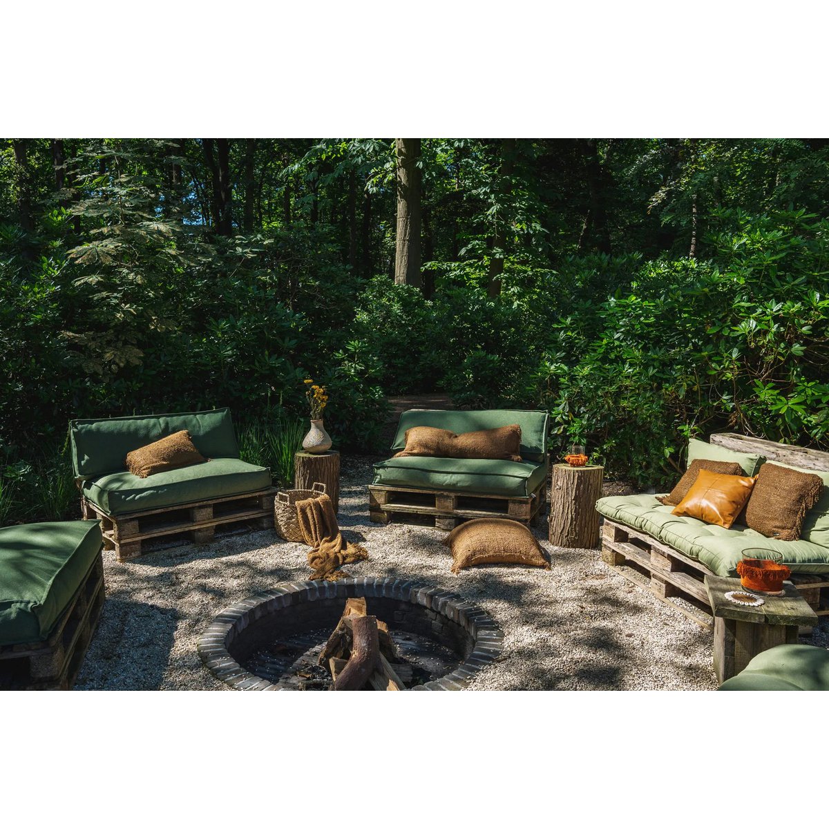 Bazar Bizar - Kissenbezug 'Four Panel' (Camel, Leder, 40x40)