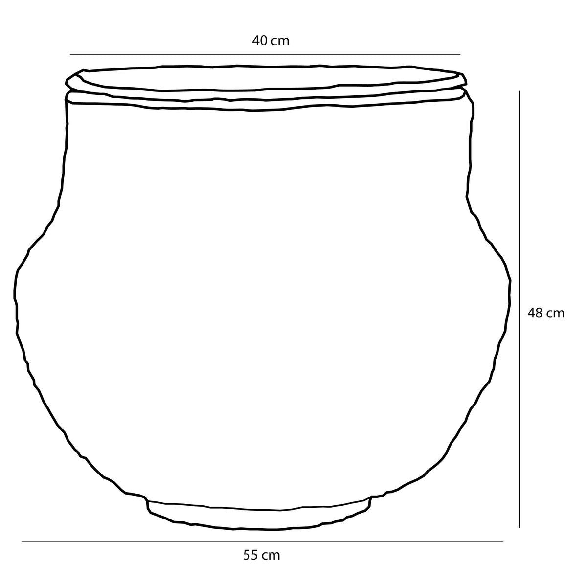 Mica Decorations – Tacoma-Aufbewahrungskorb mit Deckel – H48 x Ø55 cm – Jute – Gelb