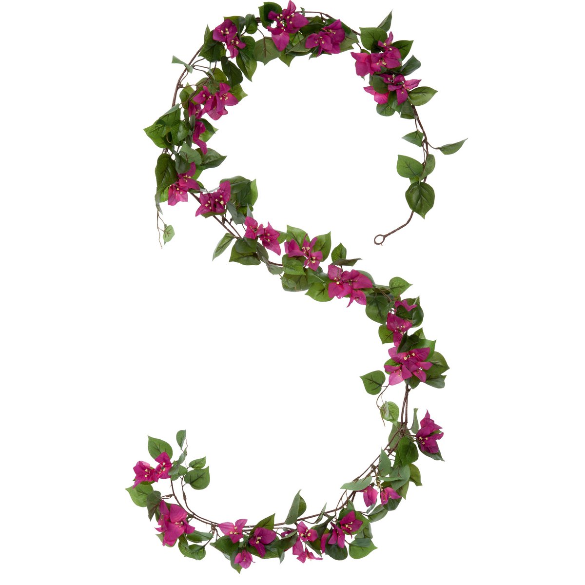 Glimmerdekorationen – Künstliche Bougainvillea-Girlande – L180 cm – Dunkelrosa