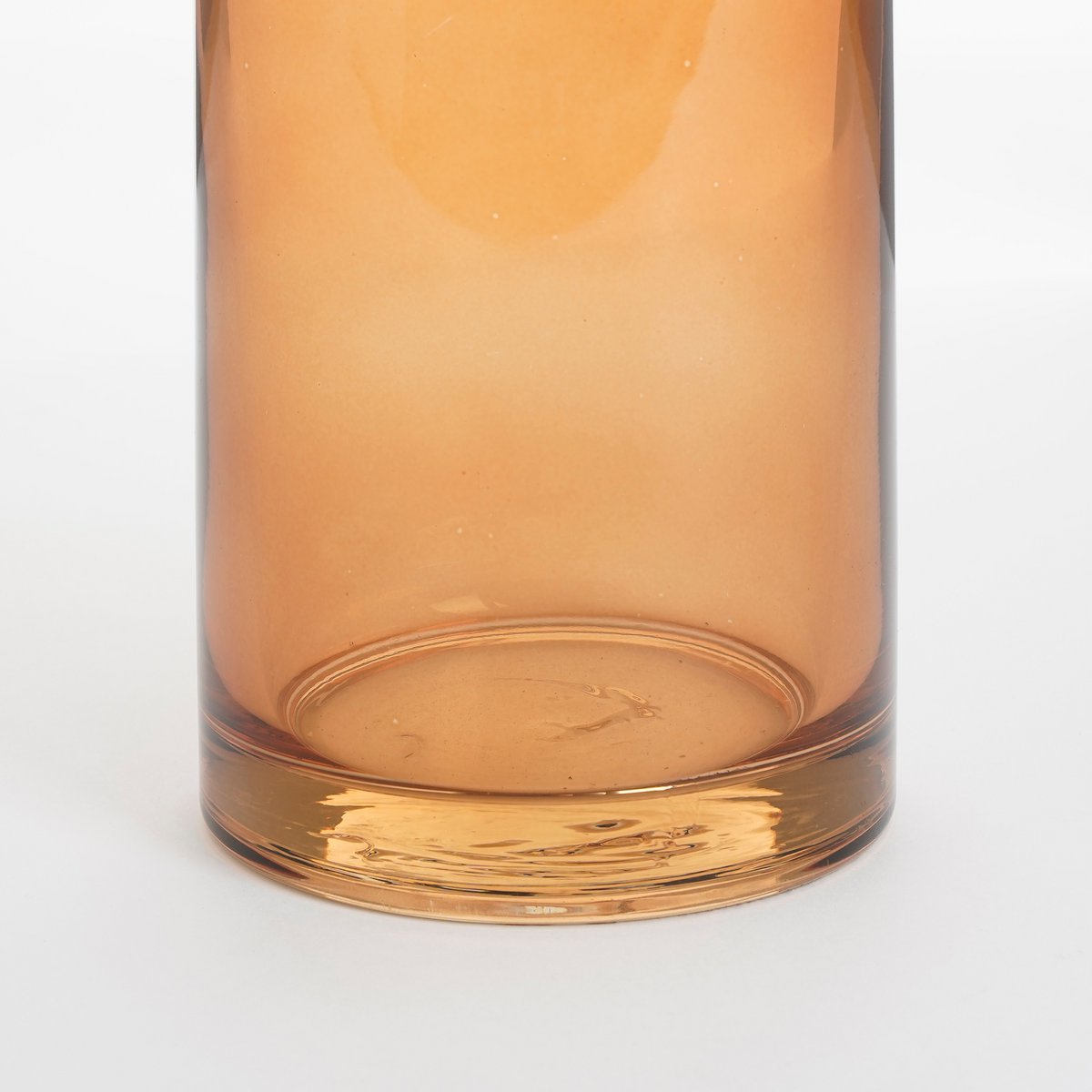 Glimmerdekorationen - Xandra Schmale Vase - H38 x Ø10 cm - Glas - Braun