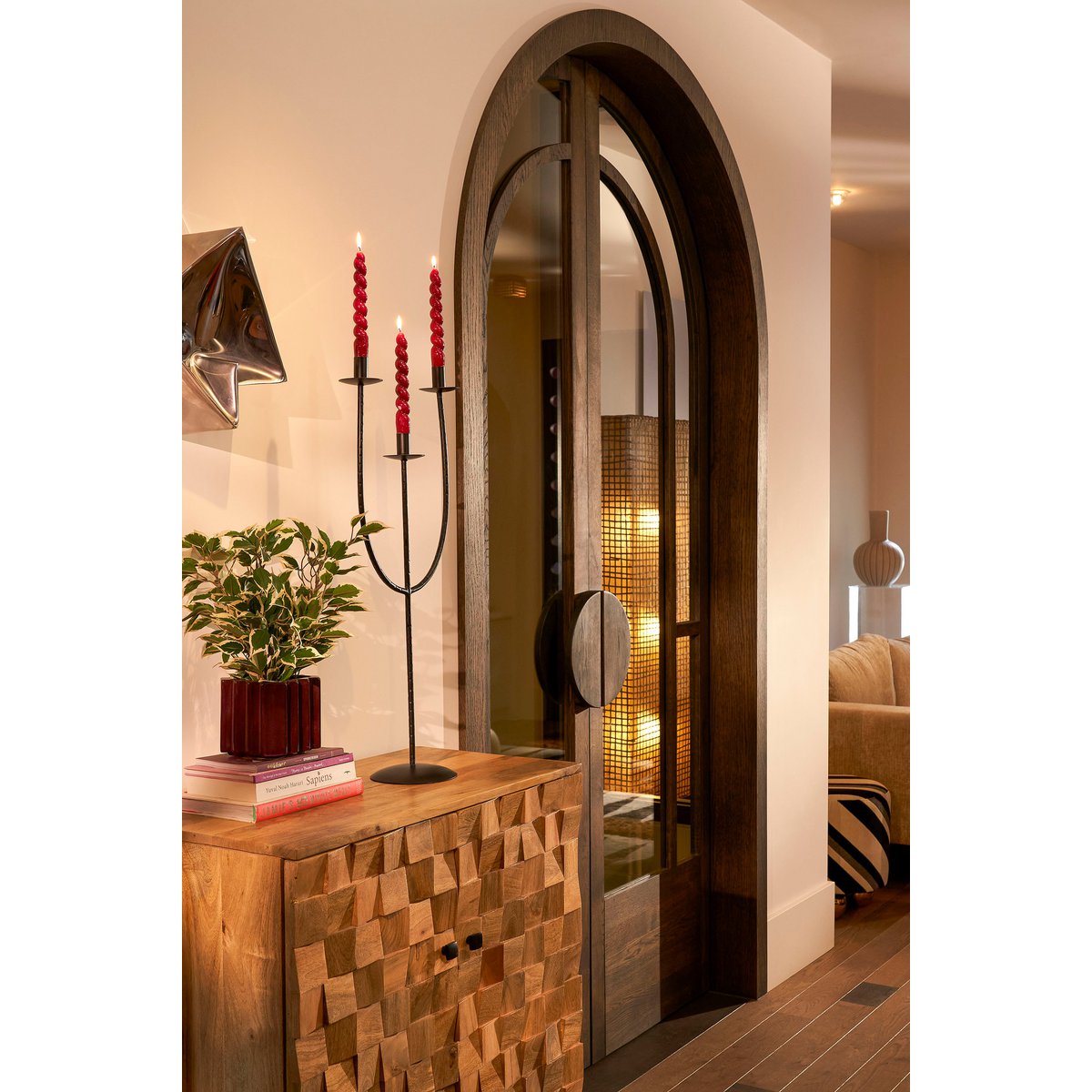 Mica Decorations - Ficus Natasja Kunstplant in Bloempot Stan - H40 x Ø30 cm - Groen Bont