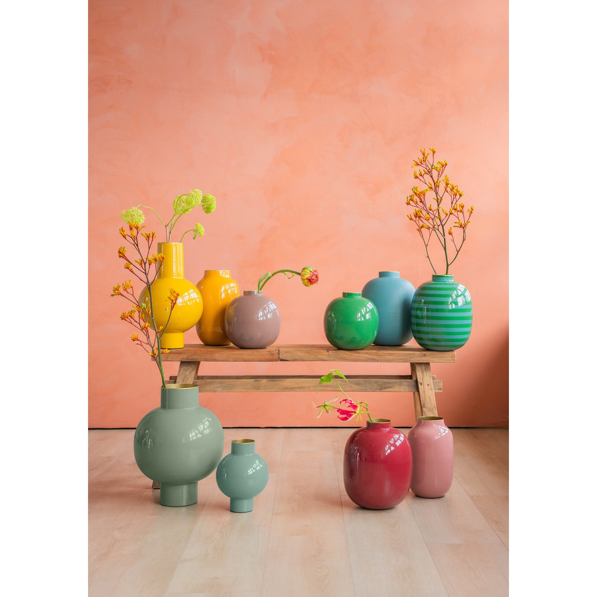 Pip Studio - Vaas Metaal Ovaal Oud Roze 30cm