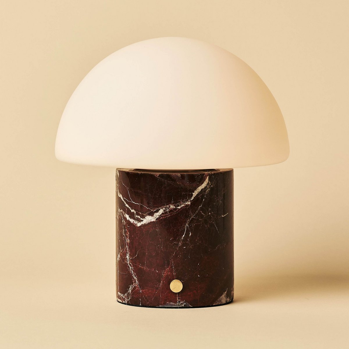 Tavellio-Amsterdam - Maris Red / Rosso Levanto - Classic Marmeren oplaadbare tafellamp met 3 lichte kleuren en dimfunctie