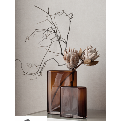 Element Accessories - Glazen vaas assymetrische eekhoorn vorm buis, serie: BADEN