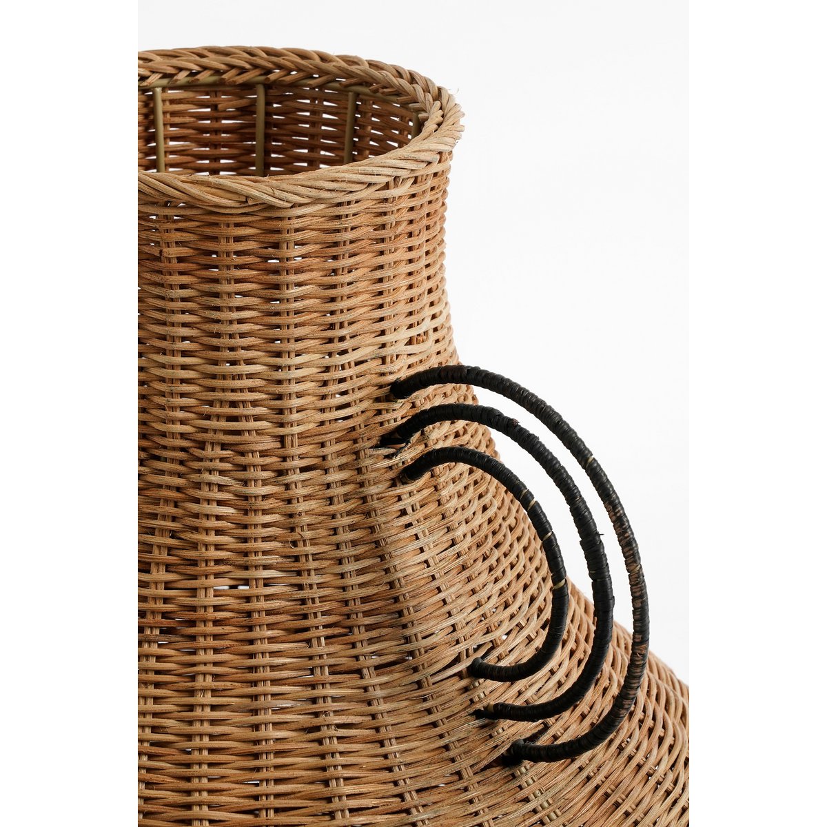 Mica Decorations - Fabiola Decoratie Vaas - H43 x Ø30 cm - Rotan - Bruin