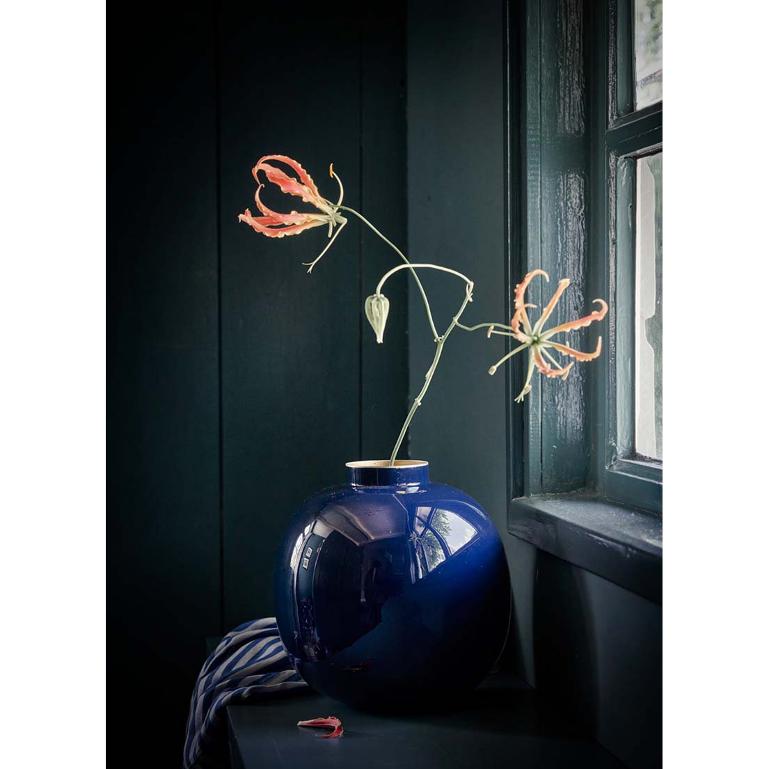 Pip Studio - Vase Metal Blue 23cm