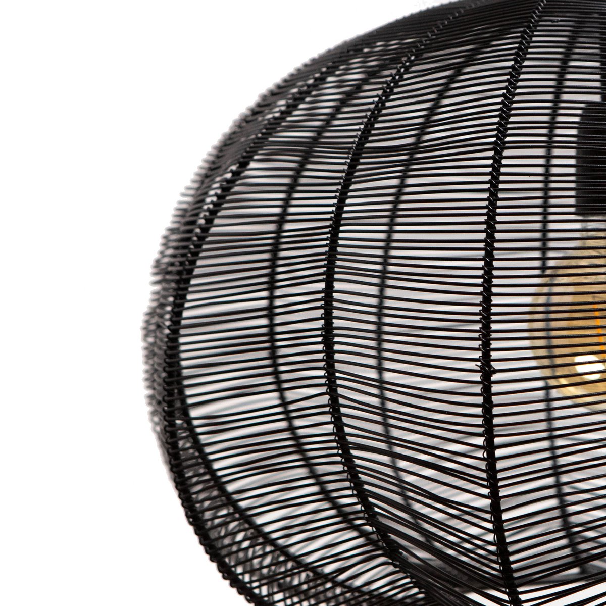 1304 Design - Hanglamp FARAH mat zwart Ø50x38cm