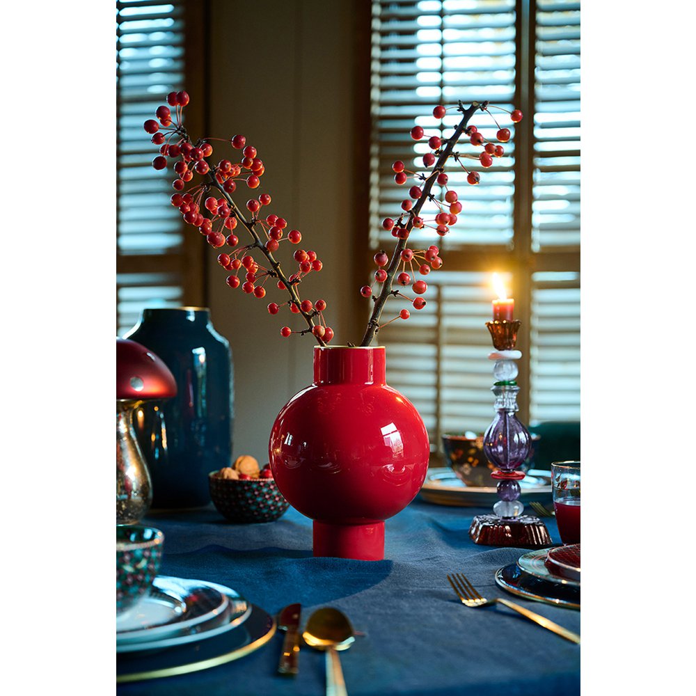 Pip Studio - Vase Metal Small Red 18x24cm