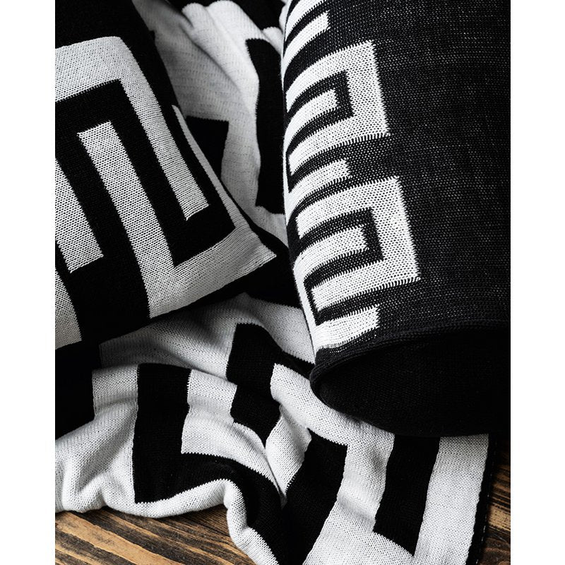 vtwonen - Plaid Knitted Black-White 130x170cm