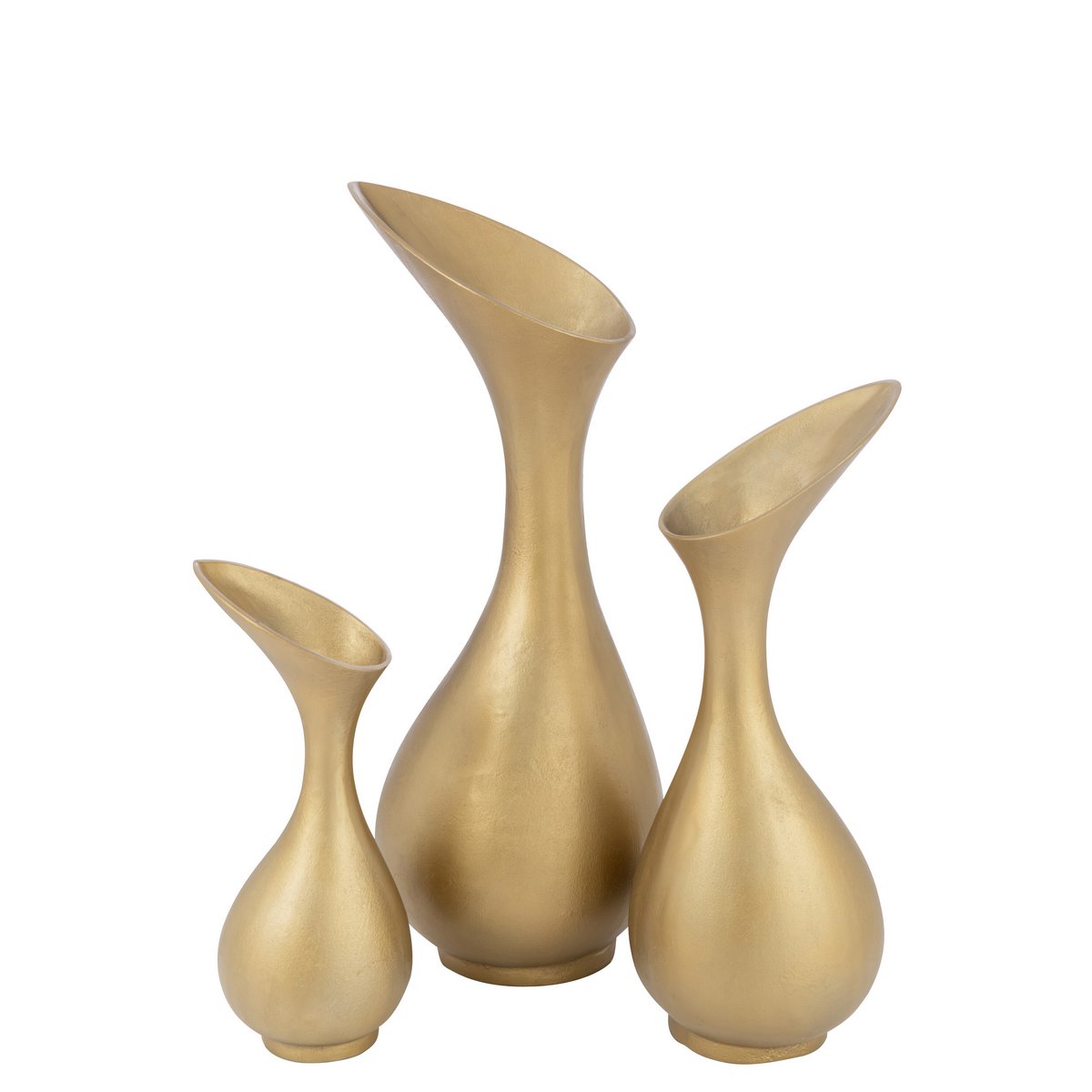 J-Line - Vase Olivia - Aluminium - Gold - Groß