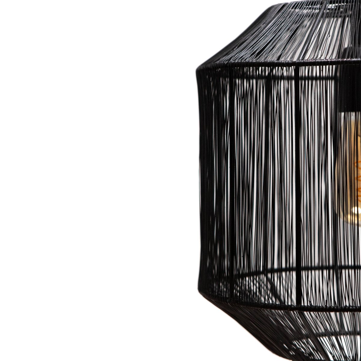 1304 Design - Hanglamp SENNA mat zwart Ø30x32cm