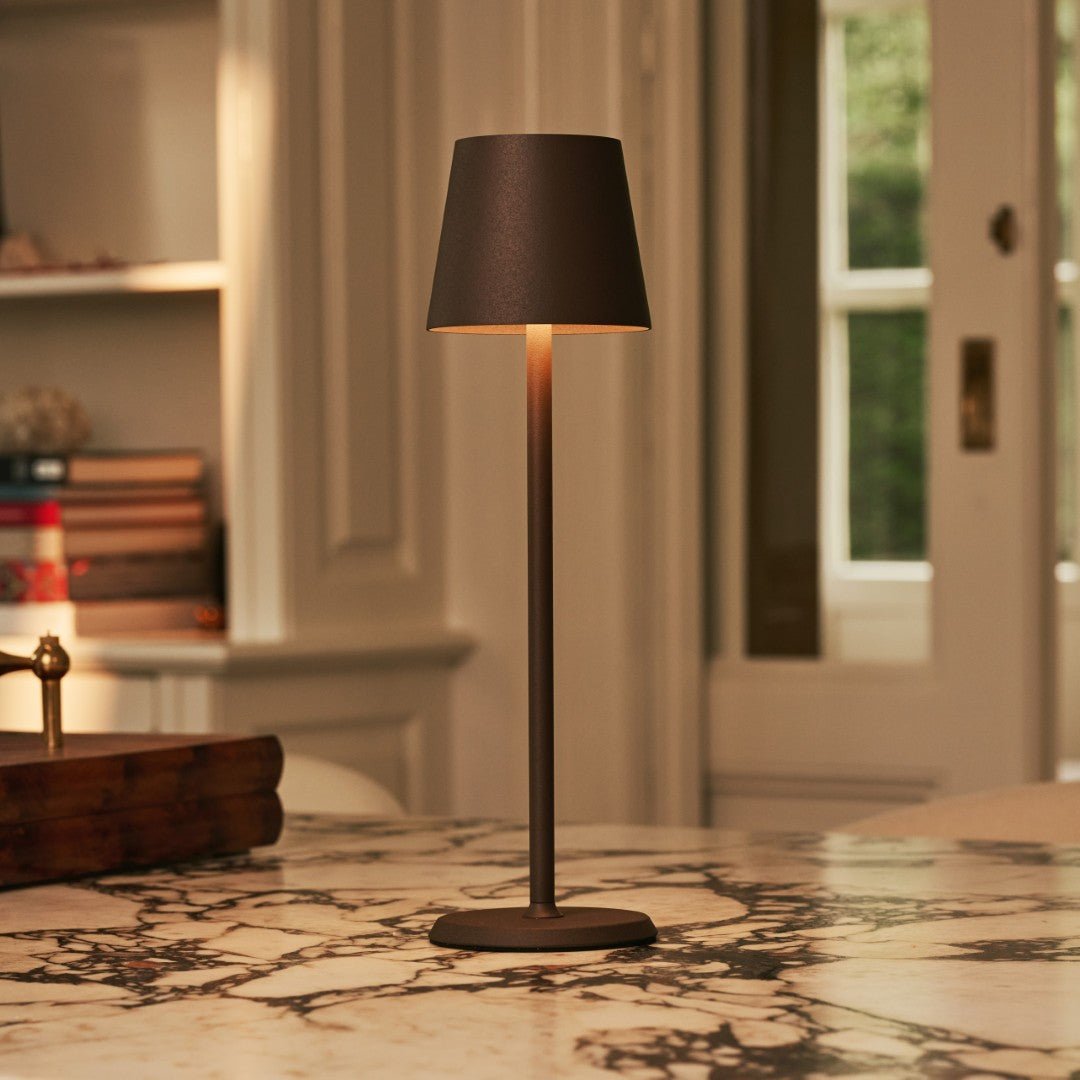 Tavellio-Amsterdam - Jasper Mocha Brown - Draadloze lamp met batterij L metaal, dimable en 3 lichtstadia