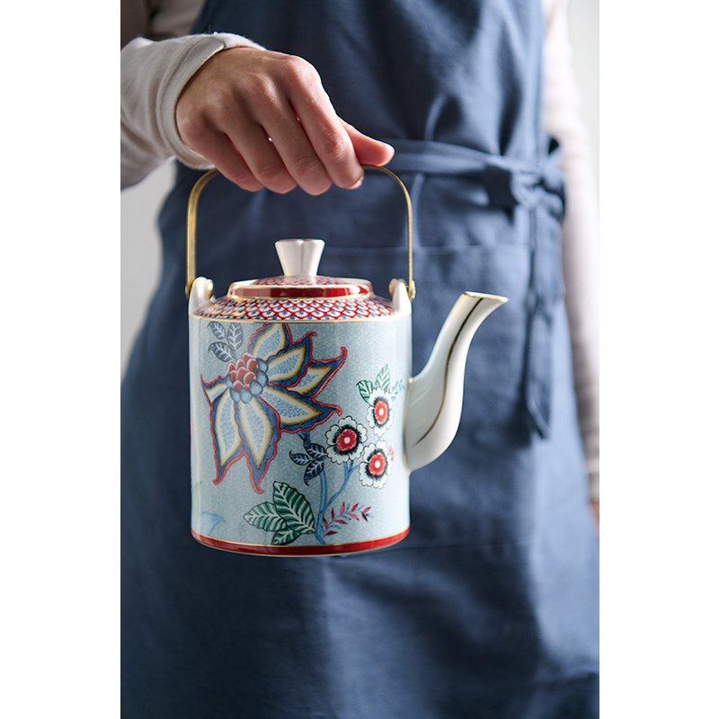 Pip Studio - Giftset Teapot Oriental Flower Festival Blue 1 ltr