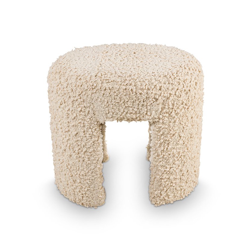 vtwonen - Bijzetbank Bouclé Klein 50x35x45cm