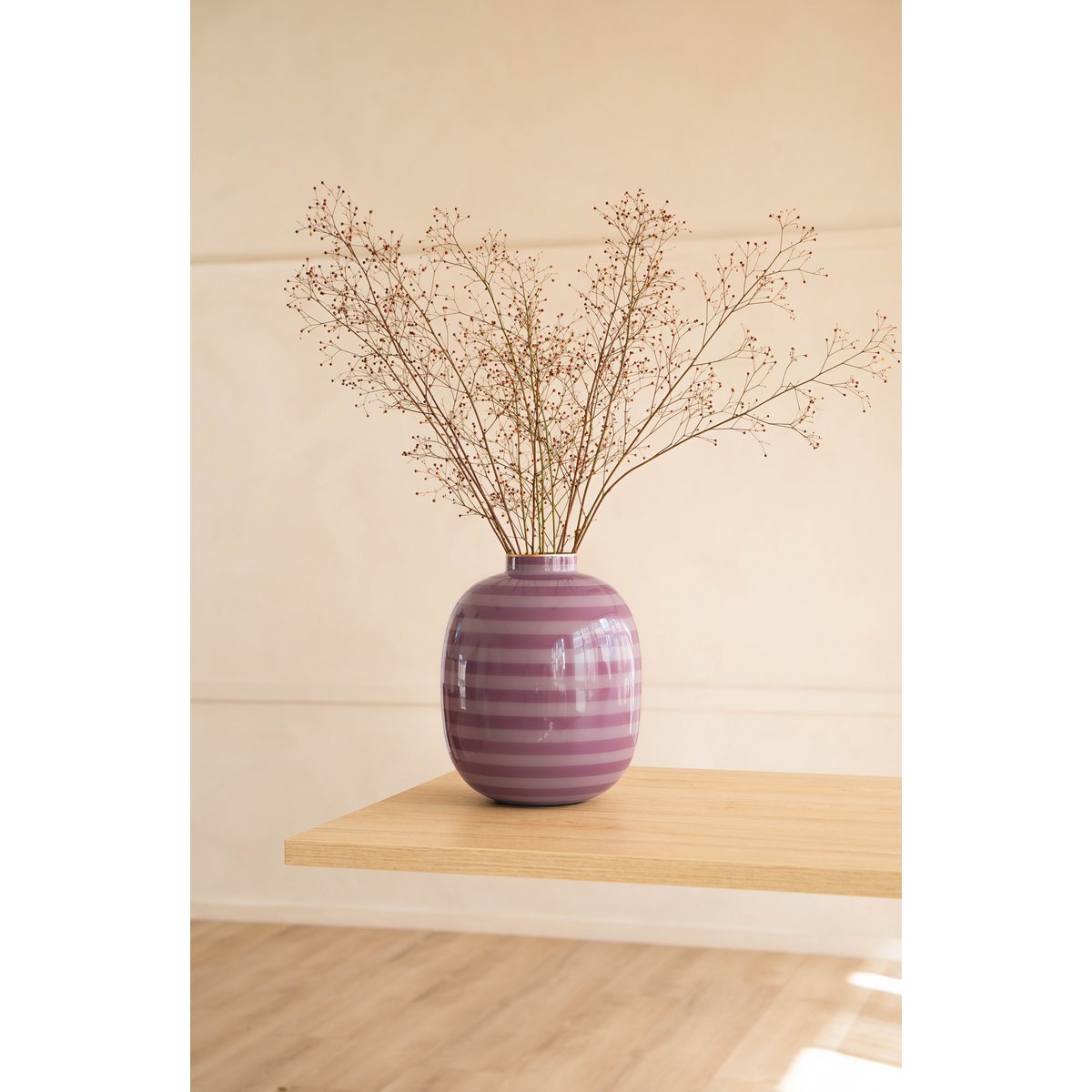 Pip Studio - Vase Metal Stripes Lilac 32cm