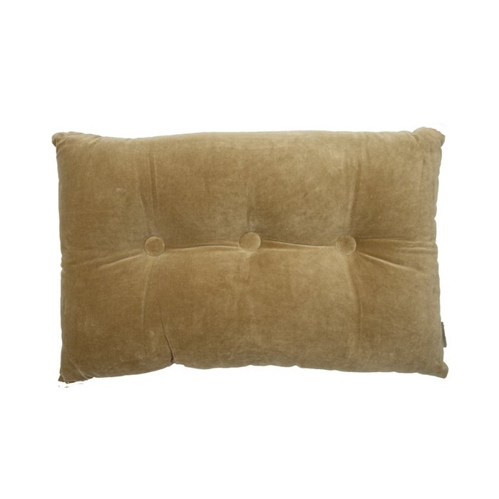 Mrs. Bloom - Fluwelen sierkussen 'Jacky' (60cm x 40cm, Gember)