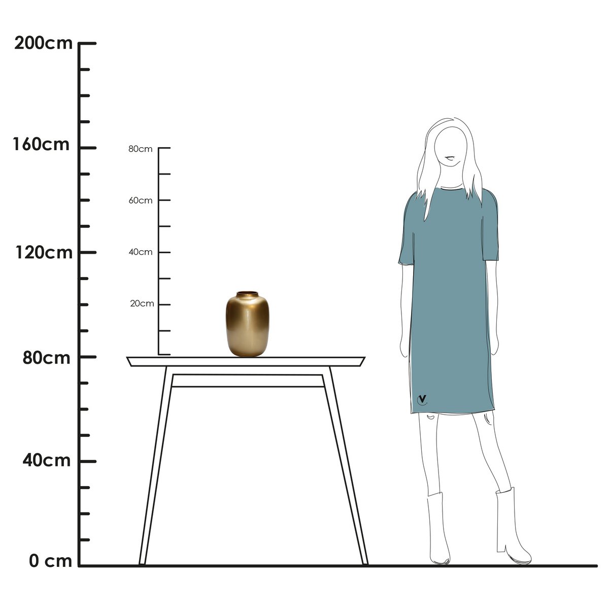 Vase the World - Vaas - Artic gold