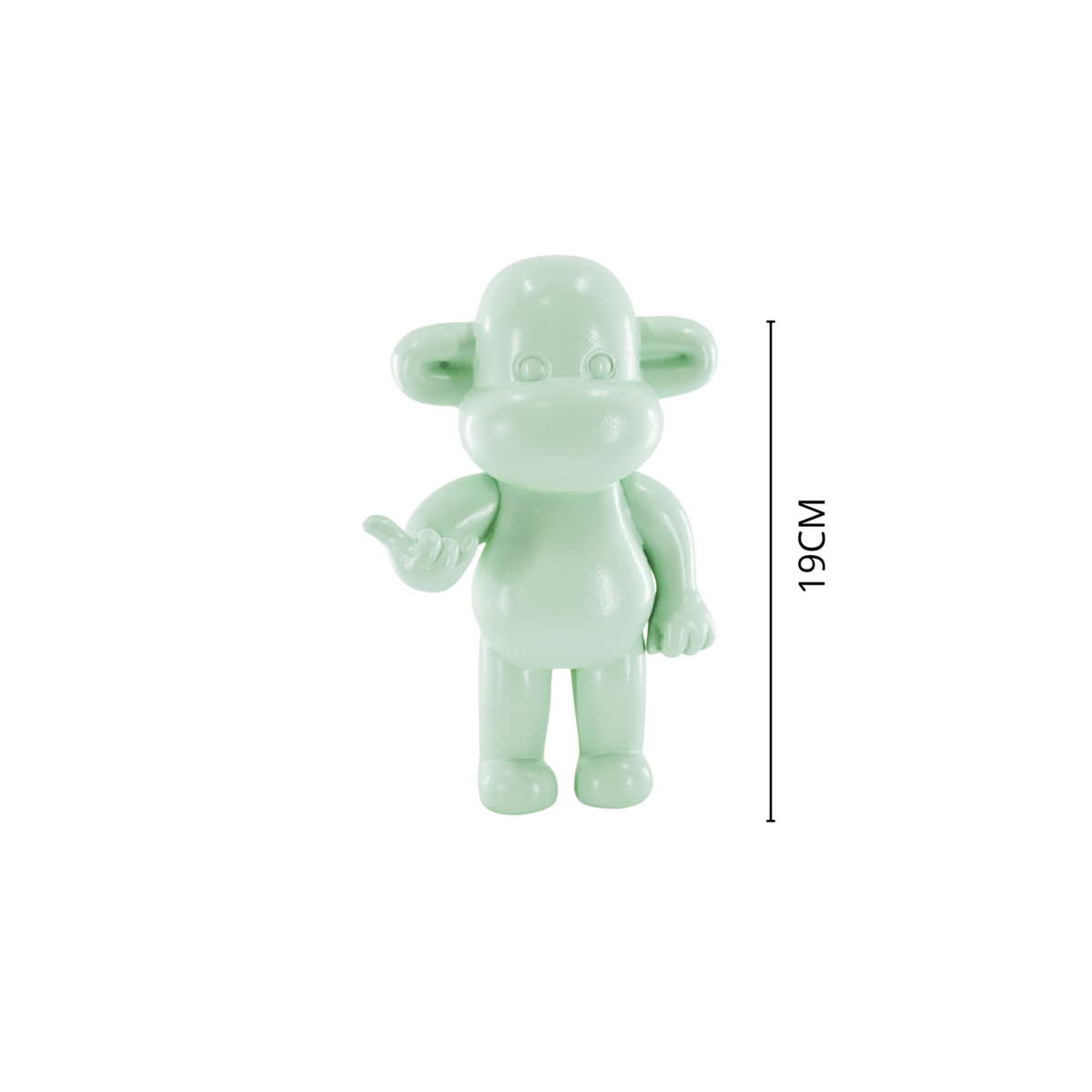 Housevitamin - Ornament - Hang Loose Monkey Figurine 'The Legend' - Polyresin -Mintgreen - 11x7x19cm