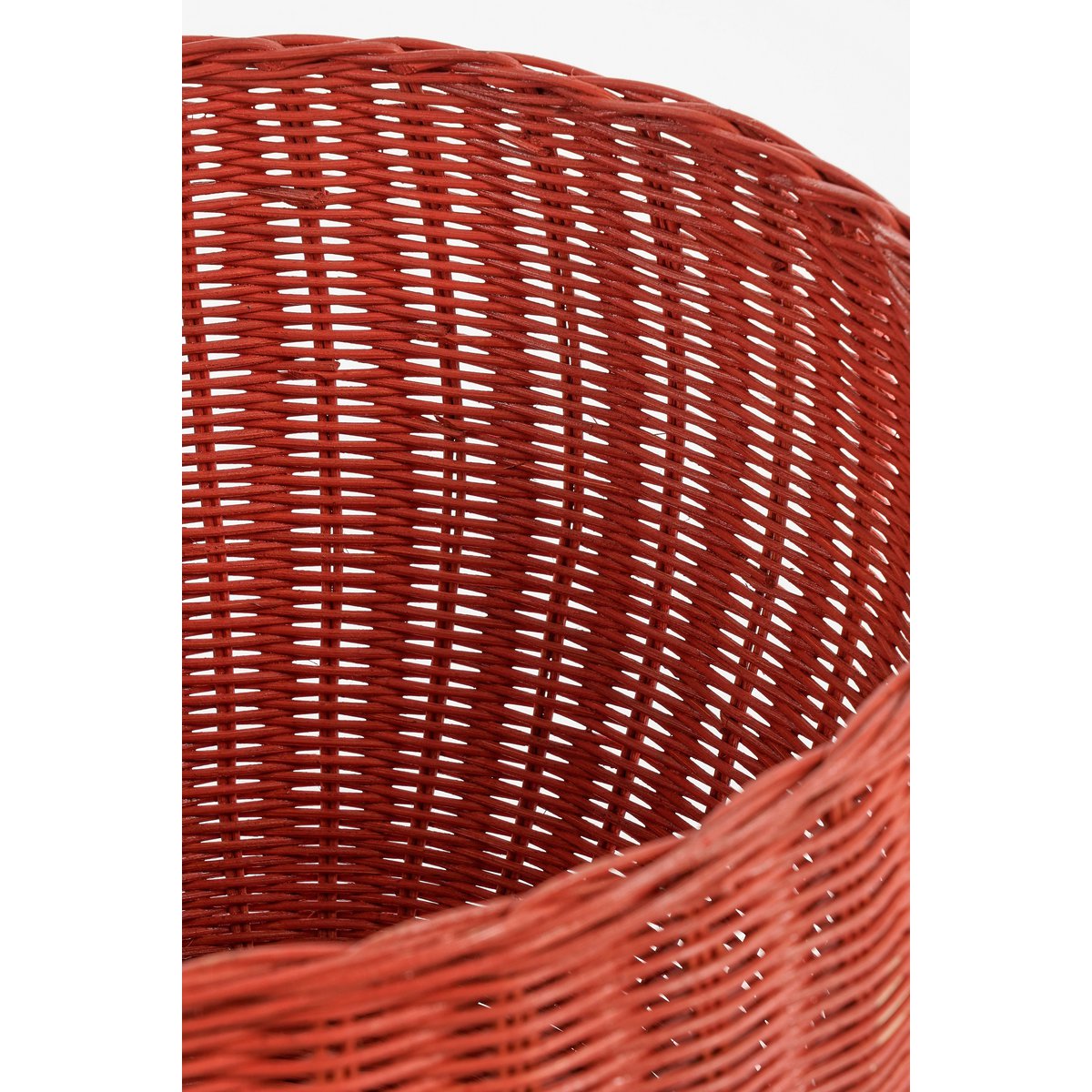 Mica Decorations – Aufbewahrungskorb mit Deckel – 2er-Set – H48 x Ø30 cm – Rattan – Rot