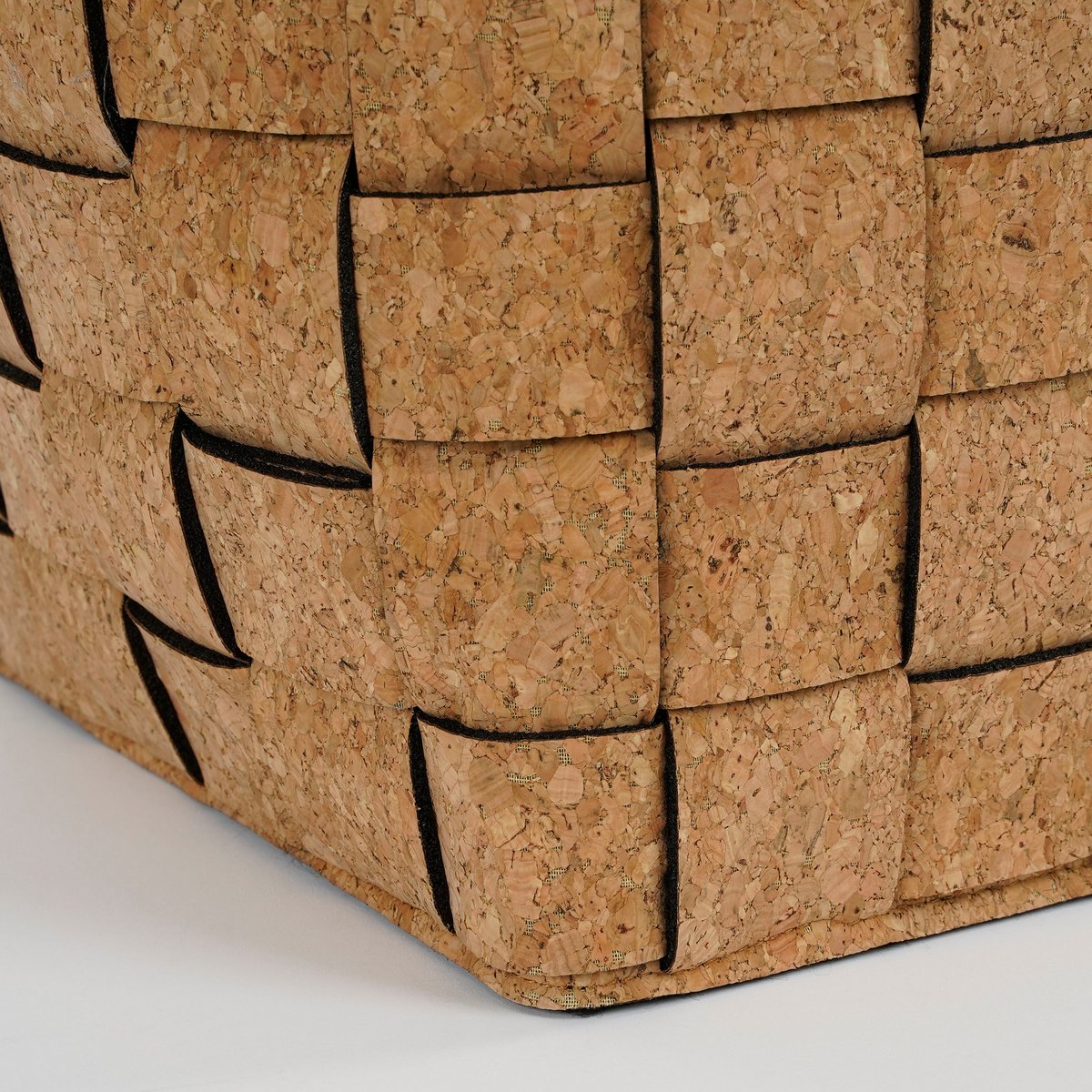 Mica Decorations – Aufbewahrungskorb – 3er-Set – L40 x B30 x H30 cm – Kork/Filz – Braun