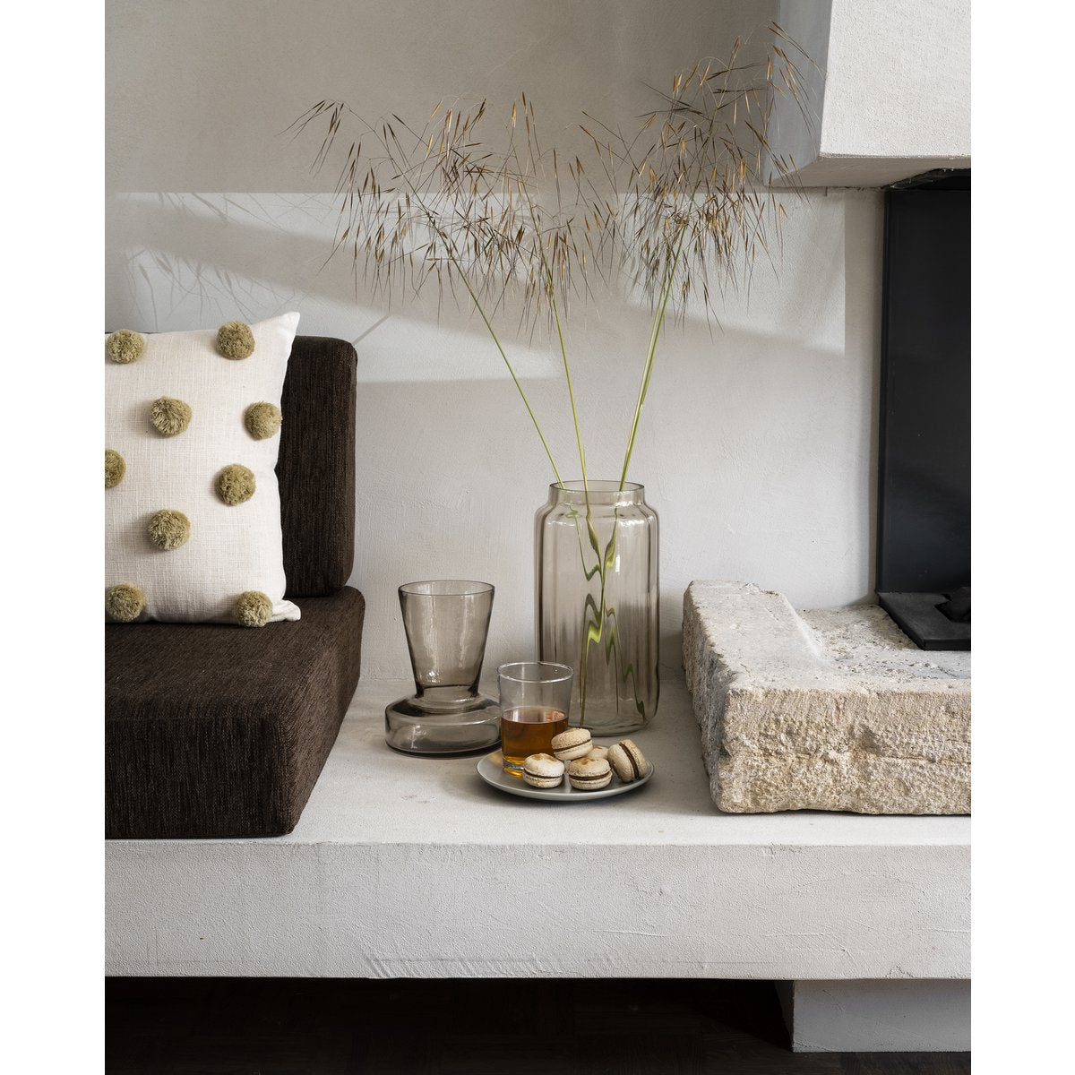 vtwonen - Vase Glass Mirre Sand Trumpet Small 16x19cm