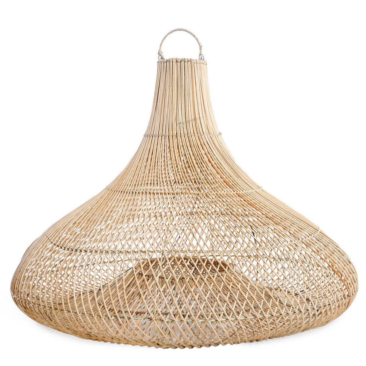 Bazar Bizar - Vloer- en hanglamp 'Shala' (Naturel, XL)