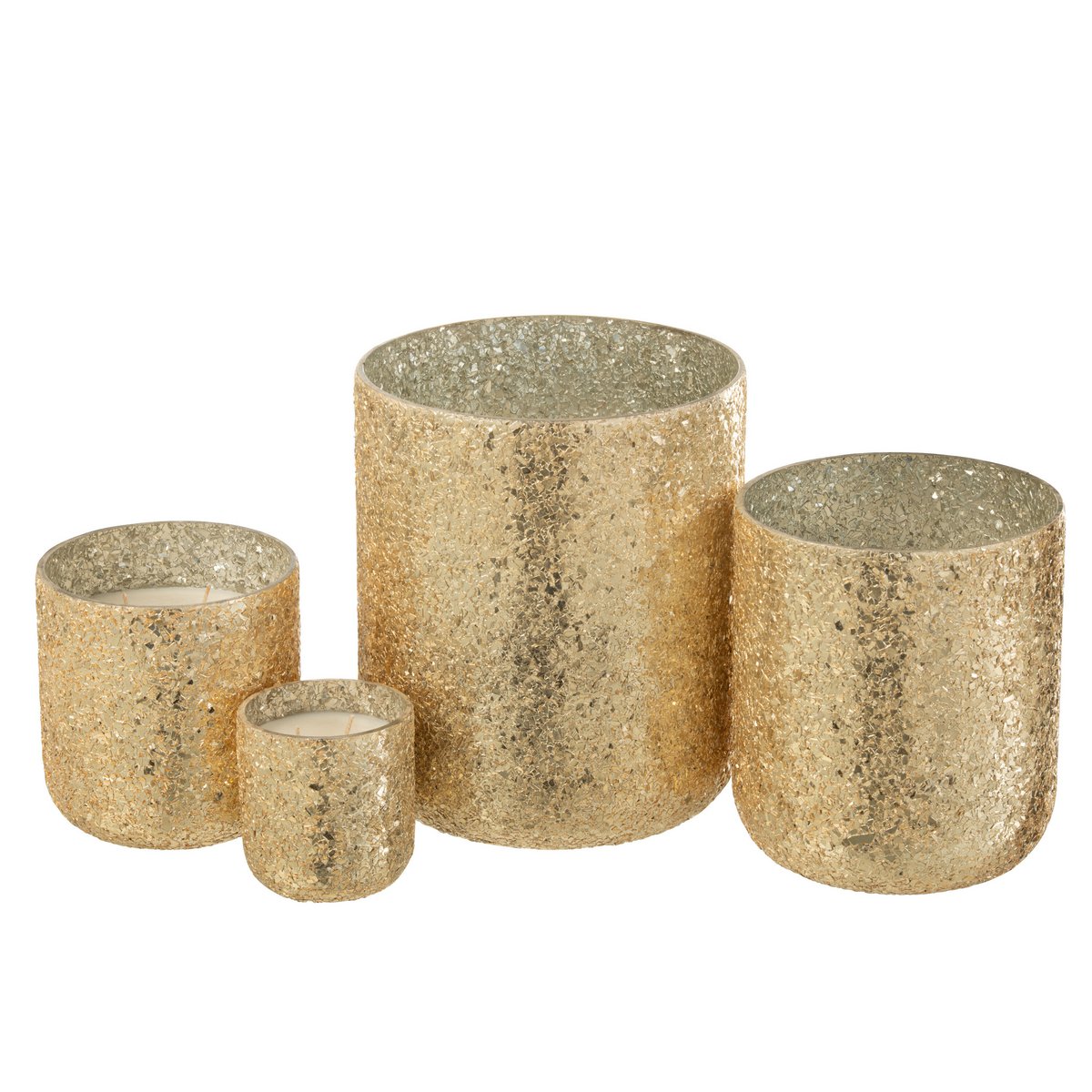 J-Line - Duftkerze 'Luxuria' (Gold, 120 Brennstunden)