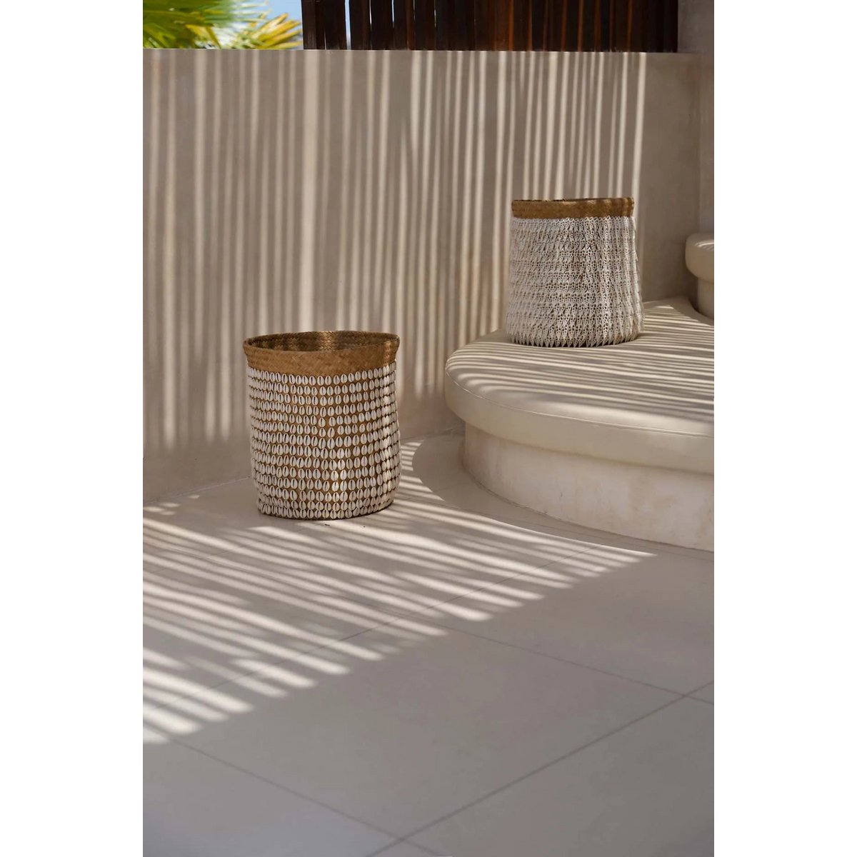 Bazar Bizar - Mand 'Pandan #1' (Naturel Wit)