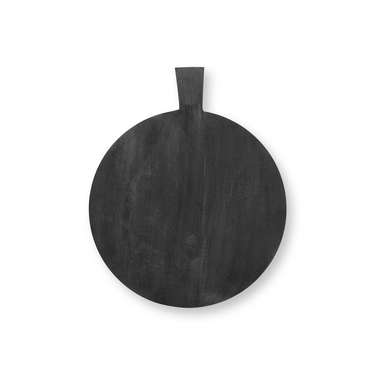 vtwonen - Tray With Handle Round Black 42x35x1.5cm