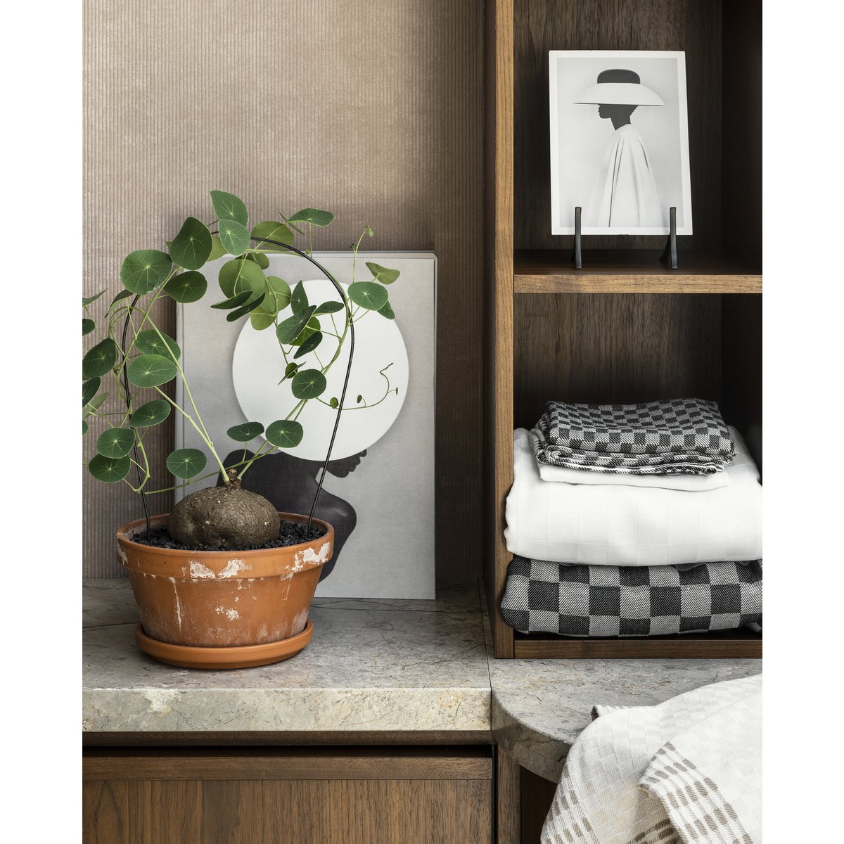 vtwonen - Table Cloth 100% Cotton Black-White Square 150x250cm