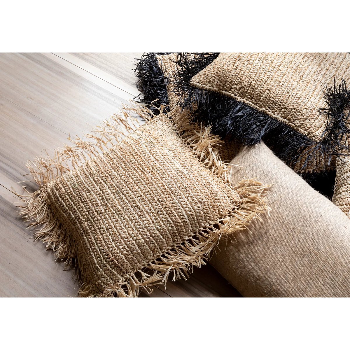 Bazar Bizar - Kussenhoes 'Jute' (Naturel, 60x35)