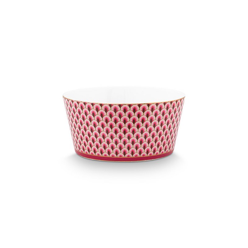 Pip Studio - Giftset Bowls Oriental Flower Festival Dark Pink 12cm