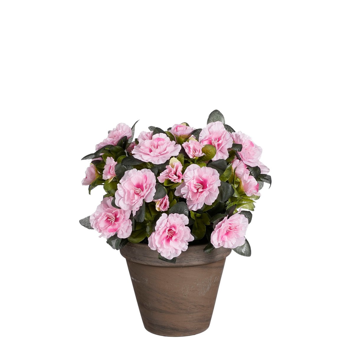 Glimmerdekorationen – Künstliche Azalee im Blumentopf – H31 x Ø26 cm – Rosa