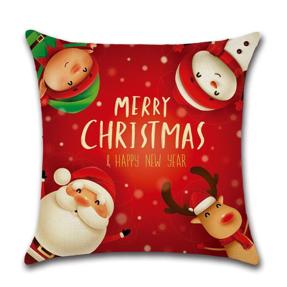 By Javy - Kussenhoes Kerst - Vrolijke Figuren