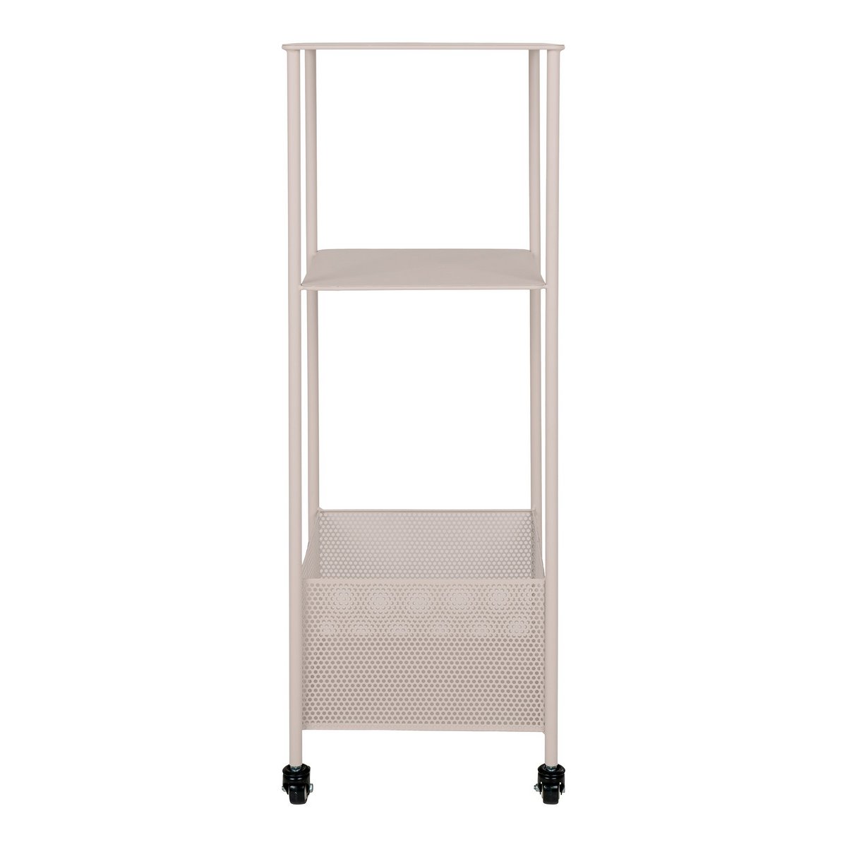 House Nordic - Torres Metal Cart - Metalen kar, staal, zand, 3 planken, 35x35x100 cm