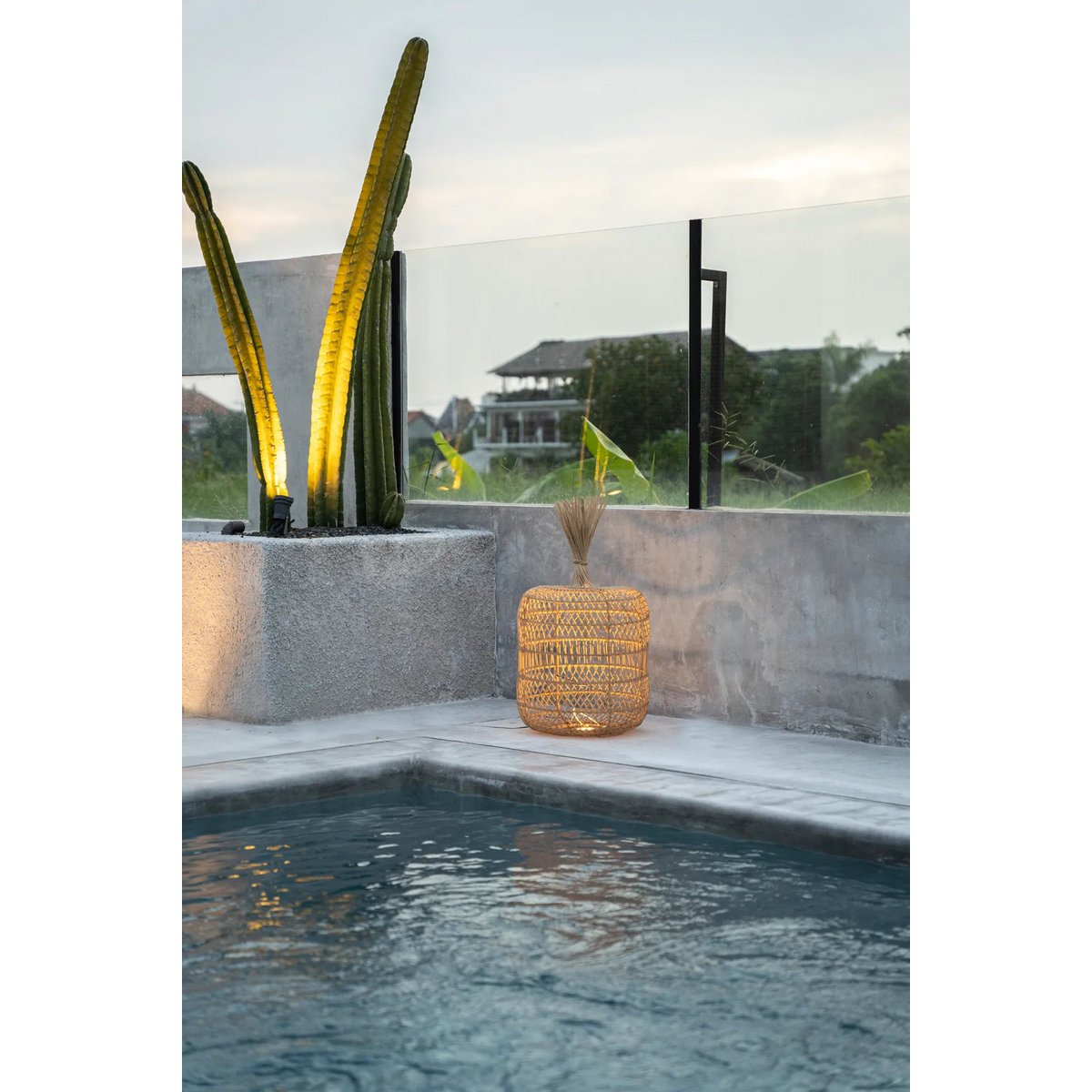 Bazar Bizar - Hang- en vloerlamp 'Dumpling' (Naturel, L)