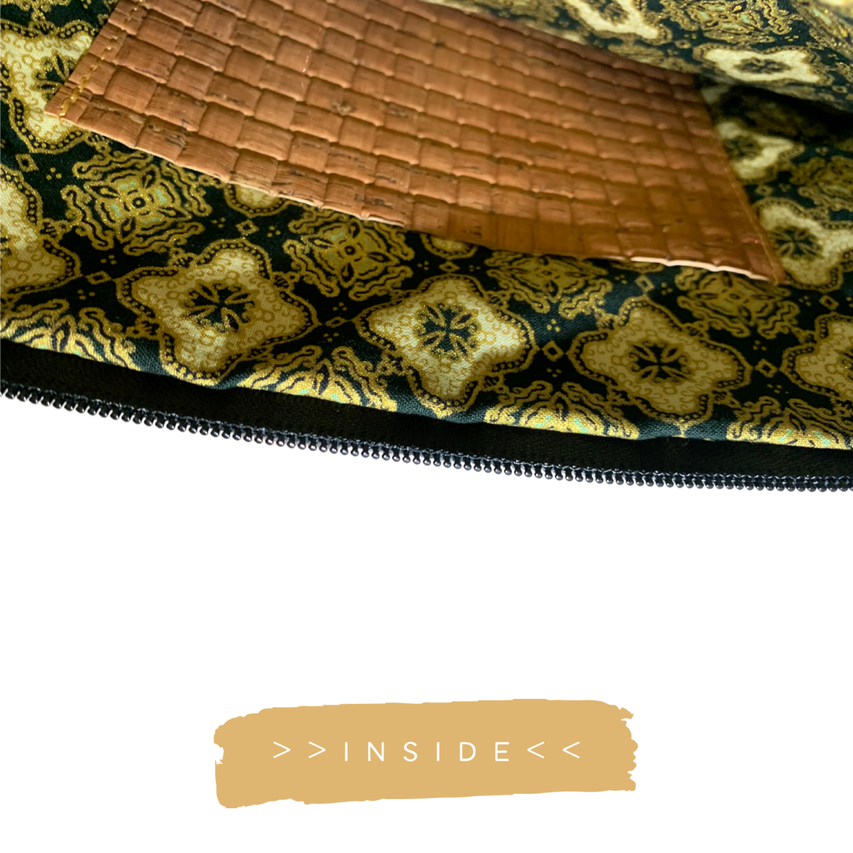 green-goose - Gissy Kurk en Leer Handtas XL - Driehoek - Groen