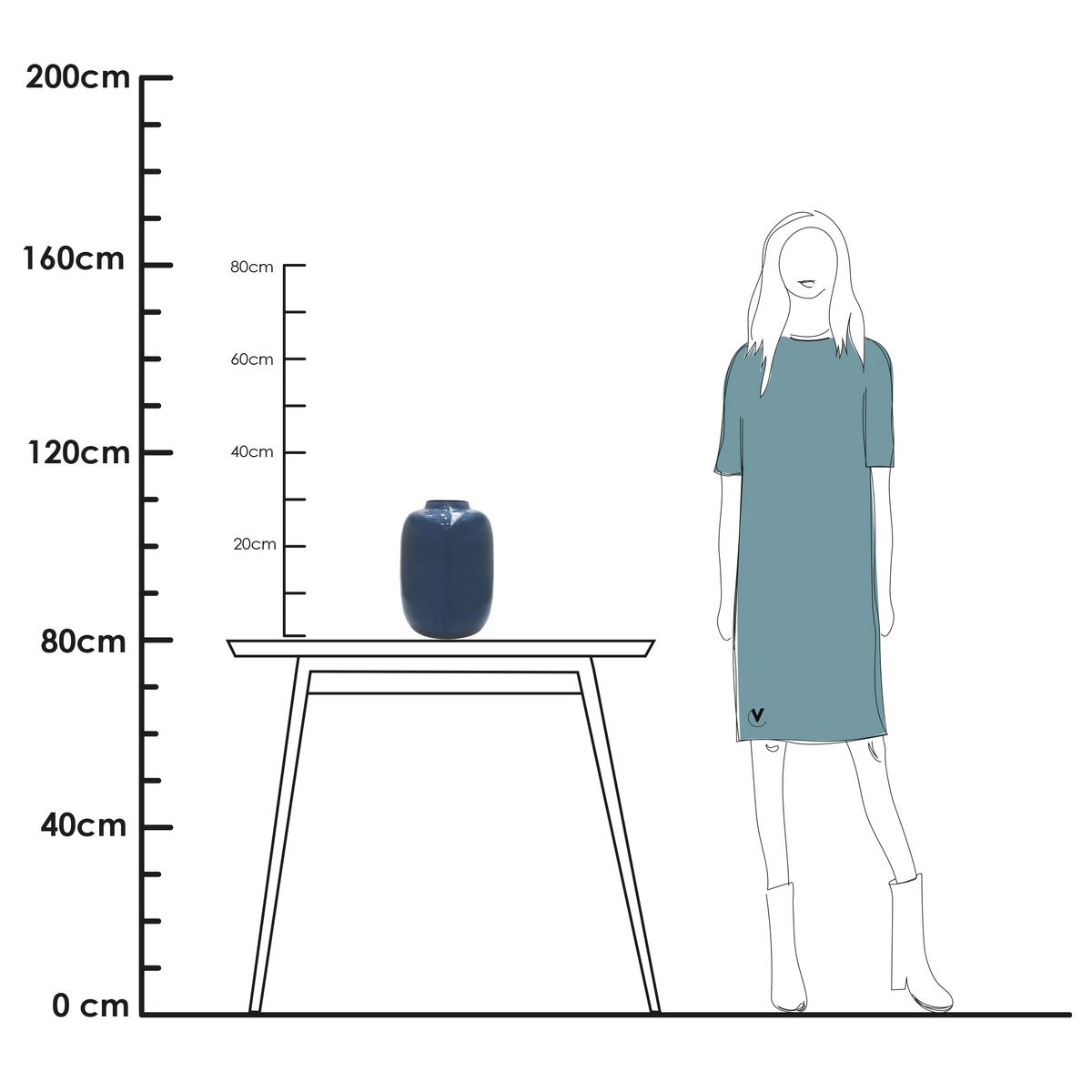 Vase the World - Vaas - Artic dark blue-grey