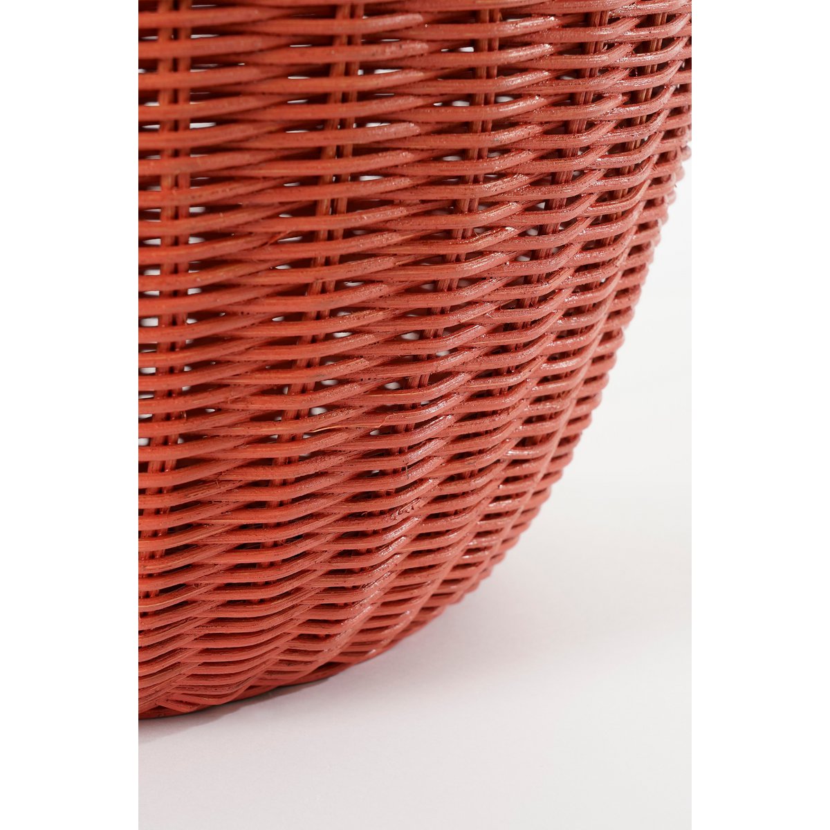 Mica Decorations – Aufbewahrungskorb mit Deckel – 2er-Set – H48 x Ø30 cm – Rattan – Rot