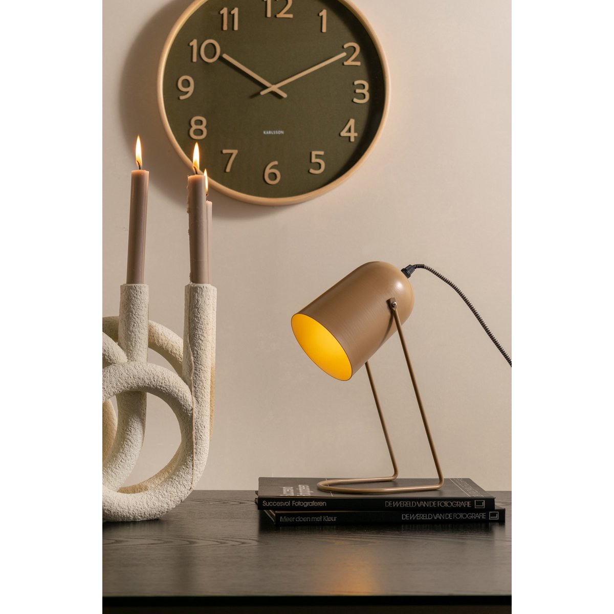 Karlsson - Wanduhr Pure Wood Grain Medium