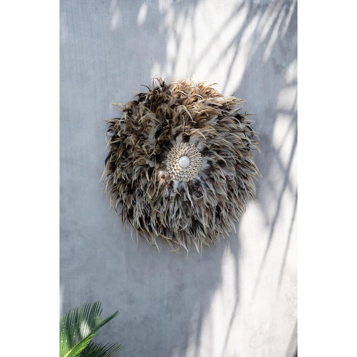 Bazar Bizar - Muurdecoratie 'Coastal Juju' (Grijs Bruin, M)