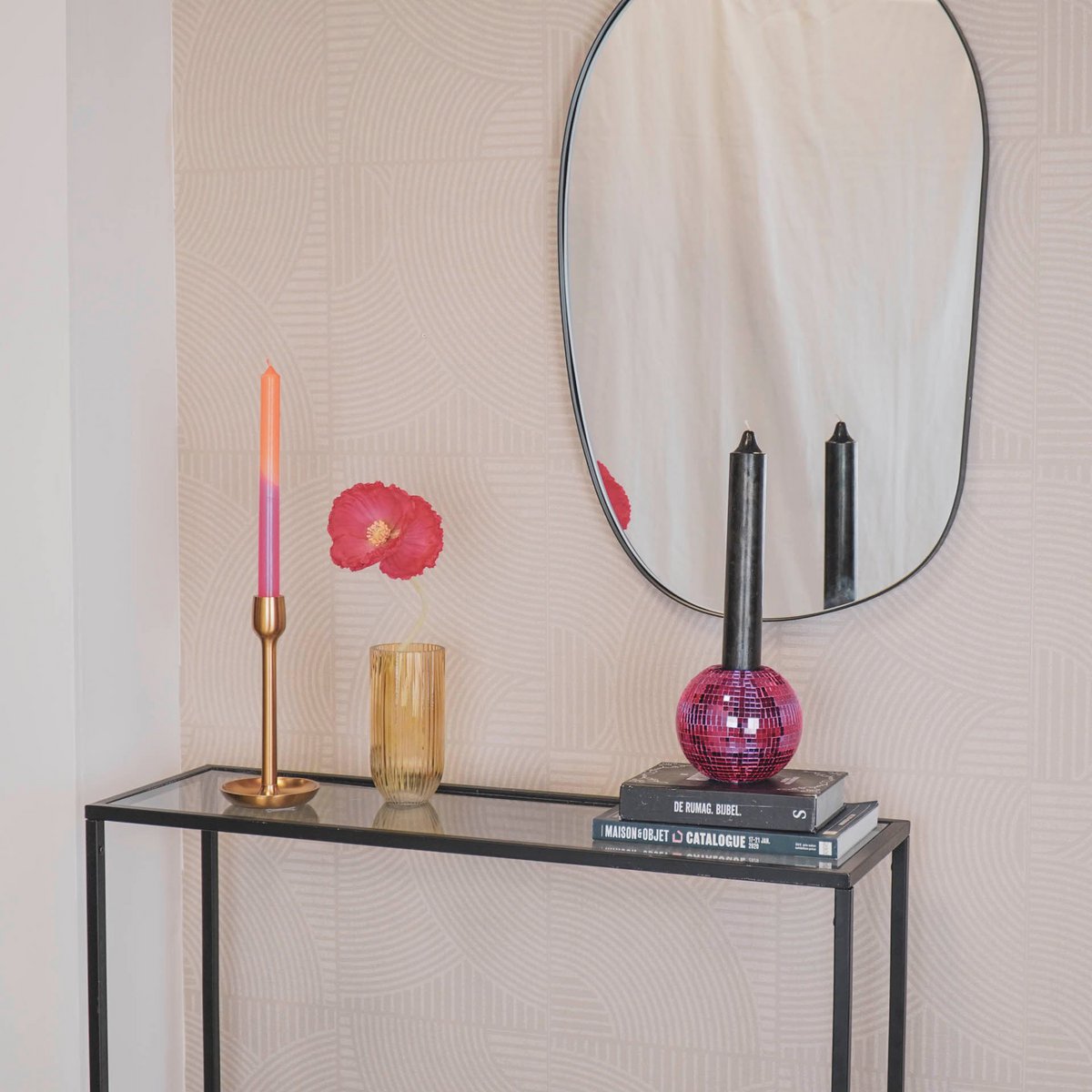 Housevitamin - Waxinelichthouder 'Disco' (Roze)