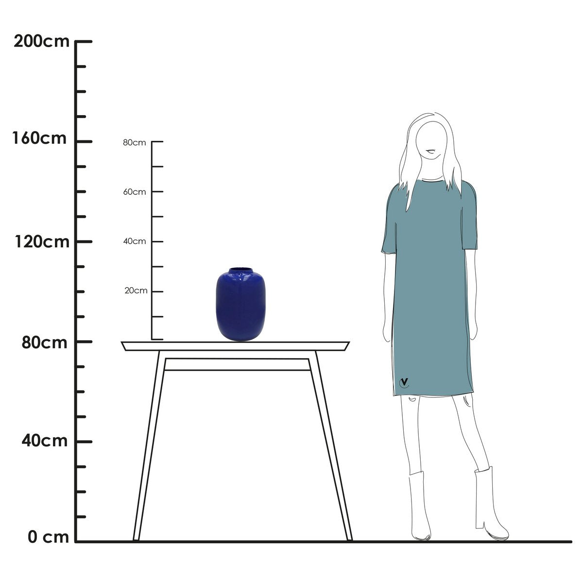 Vase the World - Vaas - Artic bright blue