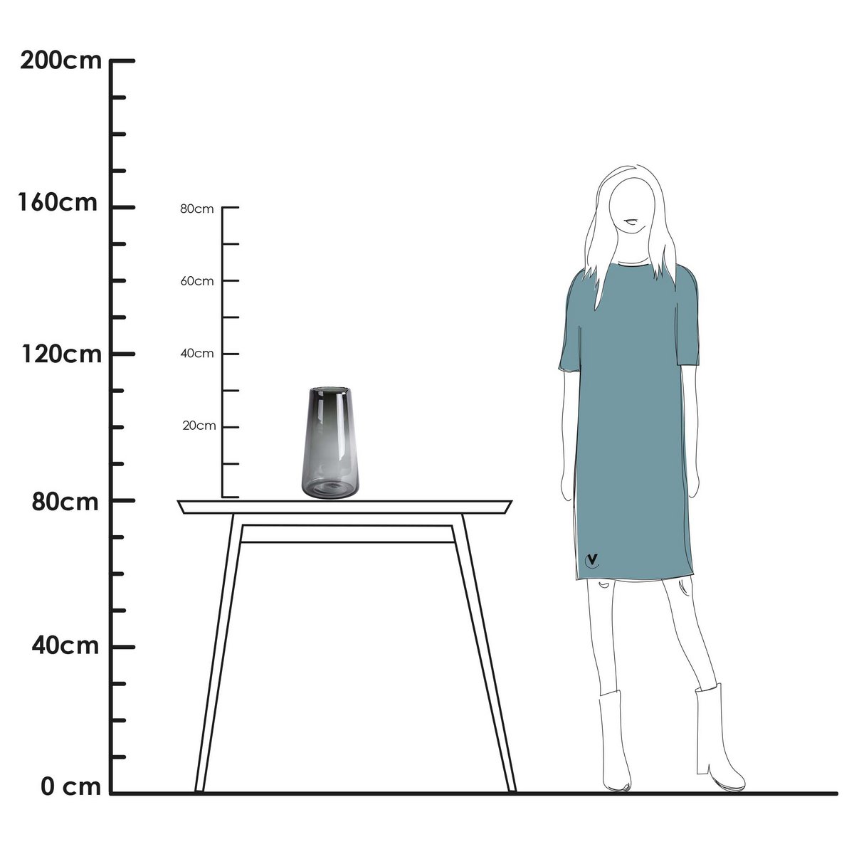 Vase the World - Siret grey