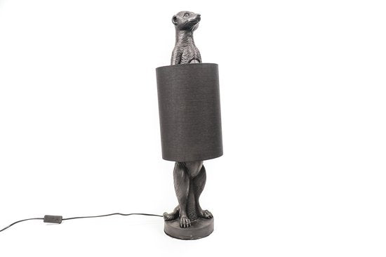 Housevitamin - Staande lamp met kap 'Stokstaartje' (Zwart)